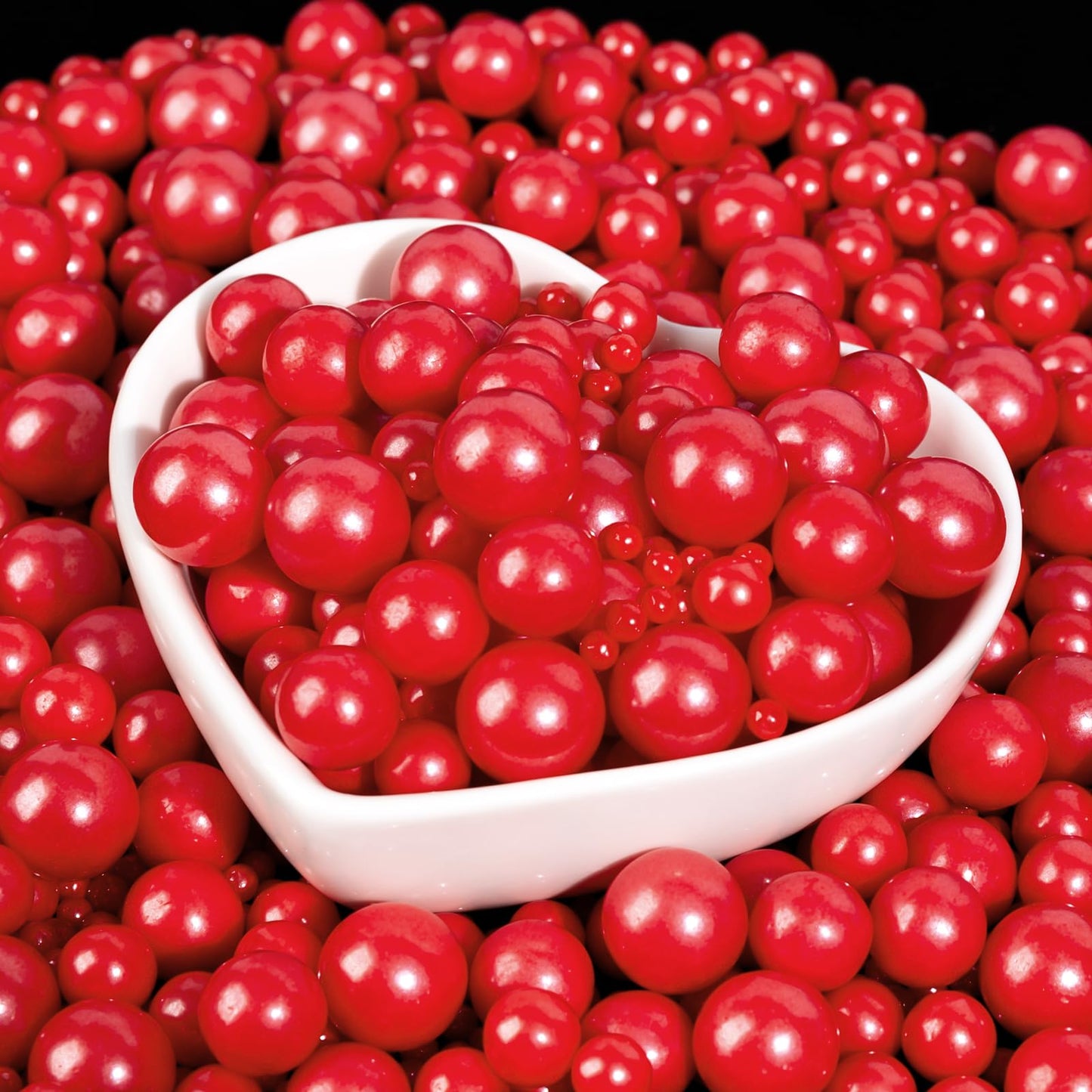 Sugarzy Edible Pearl Sugar Sprinkles for Baking, 130g, Red Pearl, Perfect for Cupcakes, Cookies, Donuts, and Party Decorations