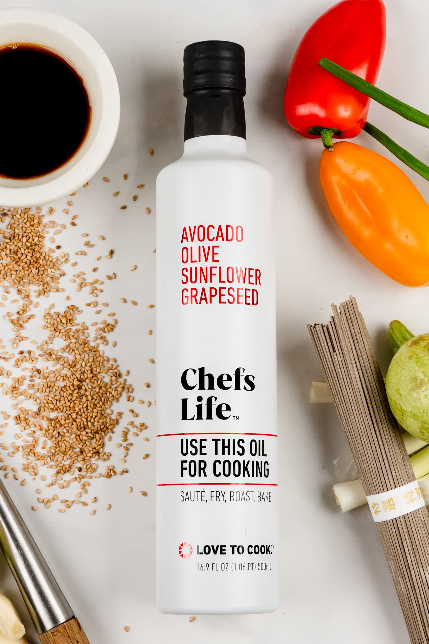 Chefs Life Extra Virgin Olive Oil, 100% Pure EVOO, 16.9 Fl Oz, Non-GMO, Perfect for Dressing, Drizzle, and Dipping