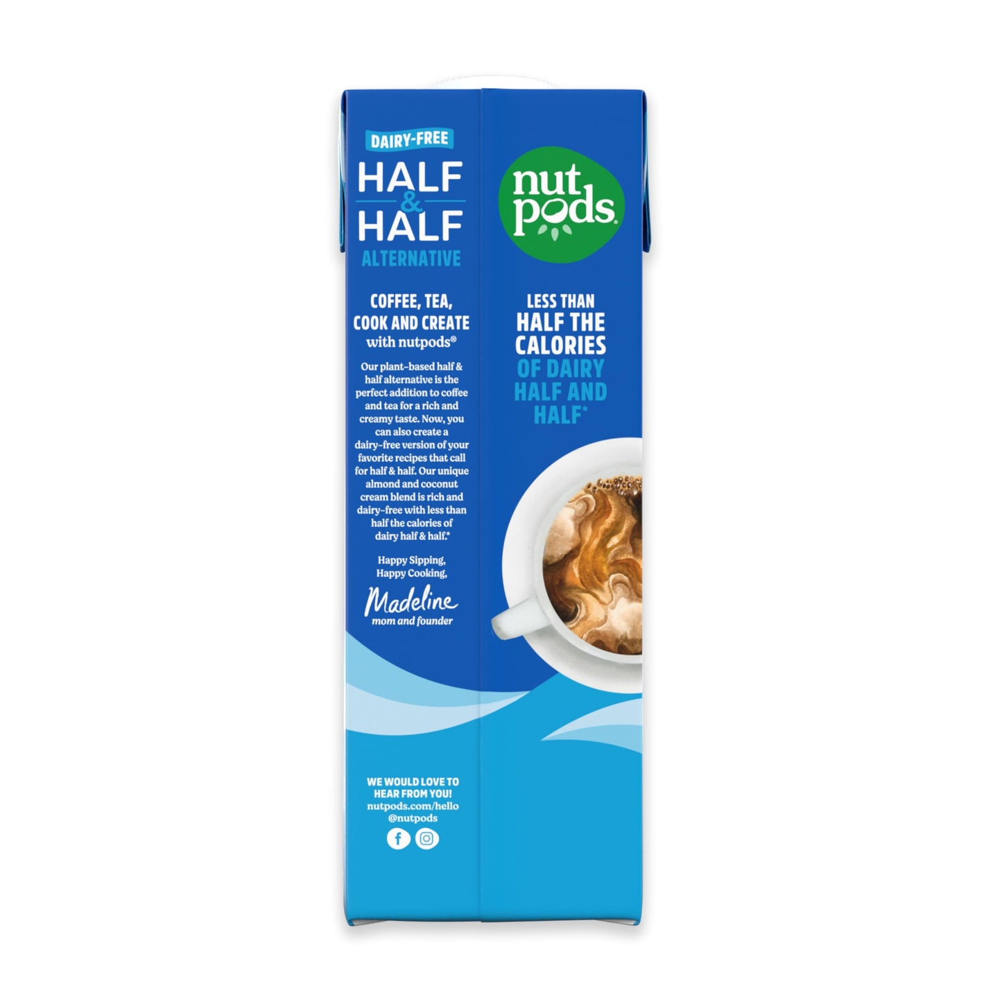 Nutpods Unsweetened Half & Half Dairy-Free Coffee Creamer