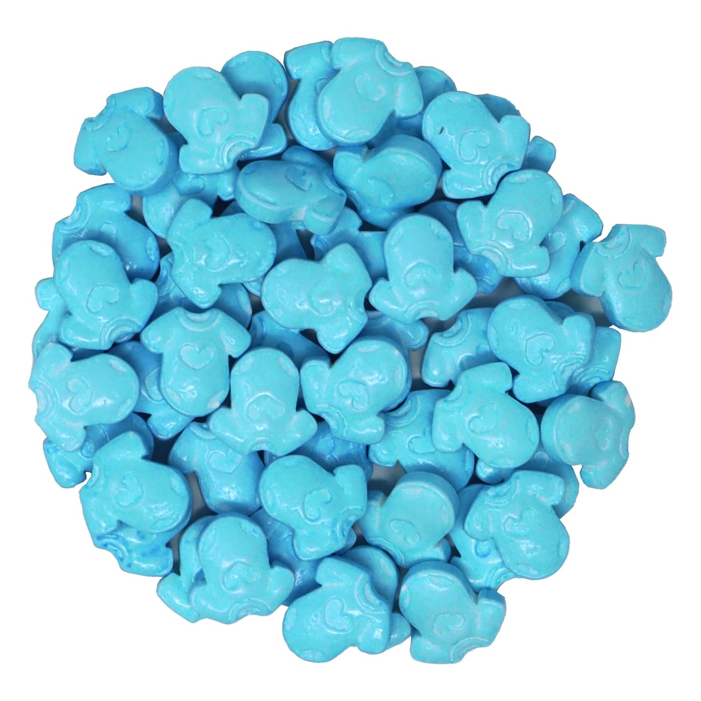 Mystic Sprinkles Baby Shower Themed Candy Shapes Sprinkles (Blue Onesies, 2Oz Jar)