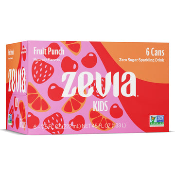 Zevia - Kidz Fruit Pnch Sparkling Drink - Case Of 4-6/7.5 Fz