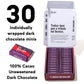 Raaka 100% Dark Chocolate Gift Box | Unsweetened, No Sugar Added Chocolate | Organic, Vegan, Gluten Free, Paleo | Box Of 30 Indi