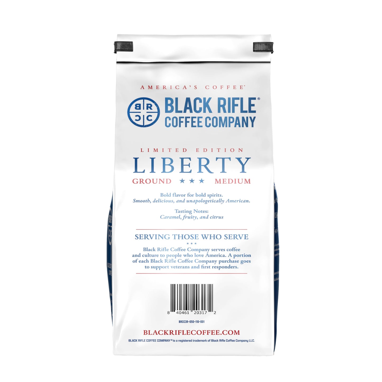 Black  Coffee Company Liberty Roast 11oz Medium Roast Ground Coffee with Caramel and Fruity Undertones