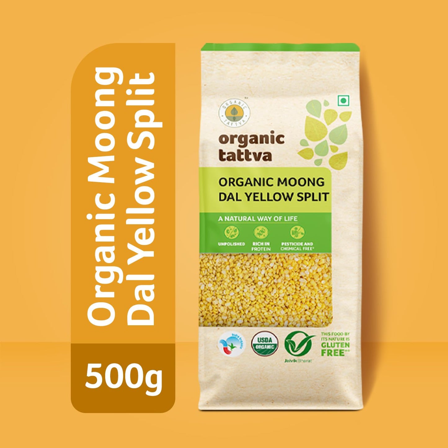 Organic Tattva Moong Dal Yellow Split, 500G