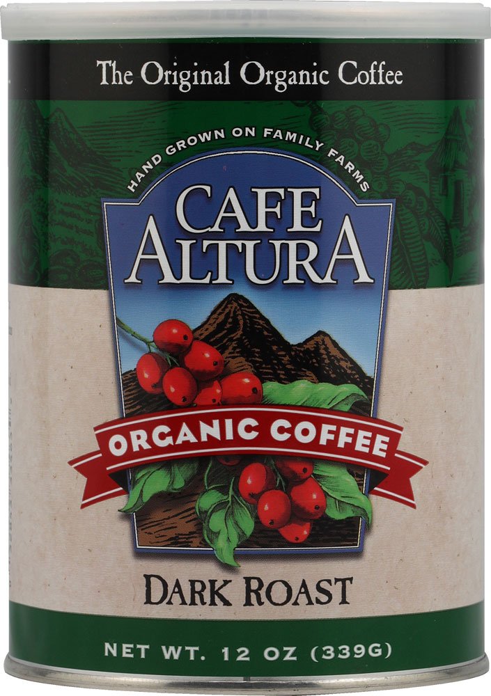 Cafe Altura 100% Organic Dark Roast Ground Coffee, 1 Count, Model HV371476