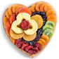 A Gift Inside Dried Fruit on Heart Bamboo Serving Tray