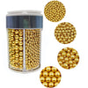 4 in 1 Super Gold Pearl Sugar Sprinkles 6 oz, 4 sizes Candy Pearls Ideal for Baking, Cake and Cupcake Toppers, Cookie Decoration