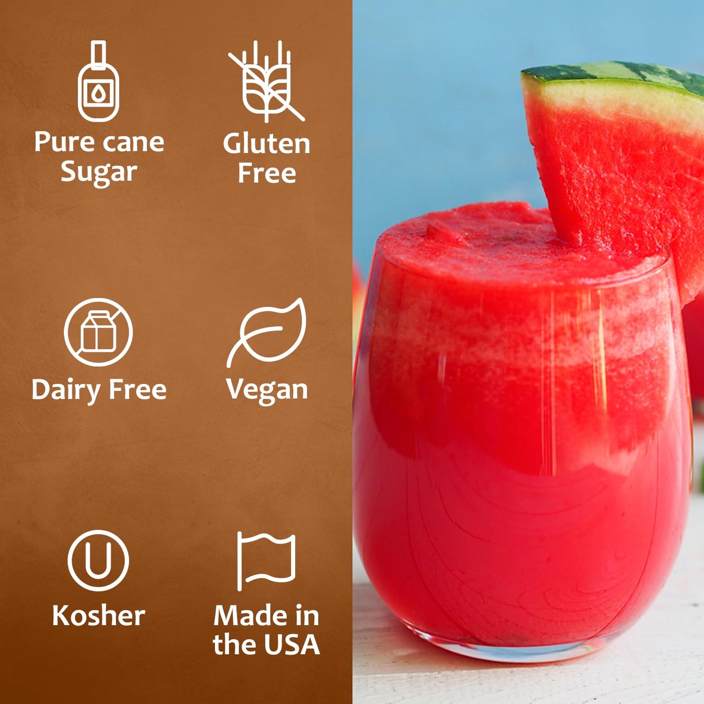 Syruvia Watermelon Syrup - Watermelon Syrup Flavor, 25.4 Fl Oz - Perfect For Cocktails, Ice Tea, Desserts, Italian Sodas, Ice An