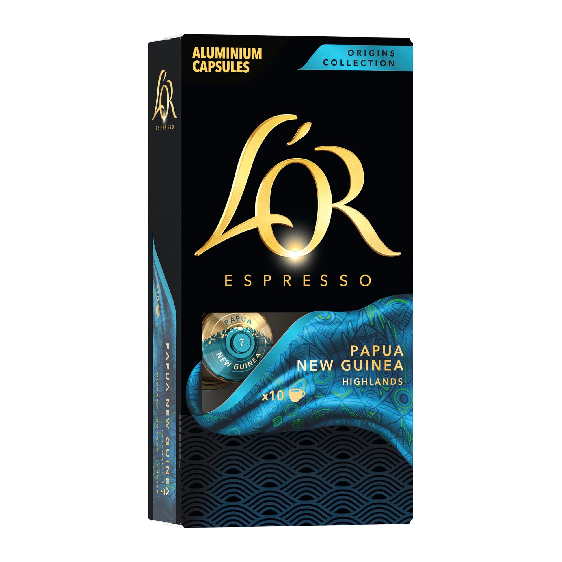 LOr Espresso Units  10 Count Papua New Guinea  Single-Serve Aluminum Coffee Units Compatible With The LOr Barista System & *Nespresso Oriflavor Blendal Machines  10 Count (Pack Of 1)