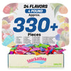 Fruit Chew 24 Flavors, Bulk 330+ Pieces, 4 Pound (4 Original, 3 Tropical, 3 Combos, 3 Sweet and Sour, 3 Fantasy, 3 Dessert, 3 Be
