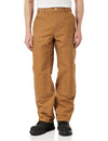 Carhartt Mens Firm Duck Double- Front Dungaree B01 Work Utility Pants, Carhartt Brown, 42W X 30L Us
