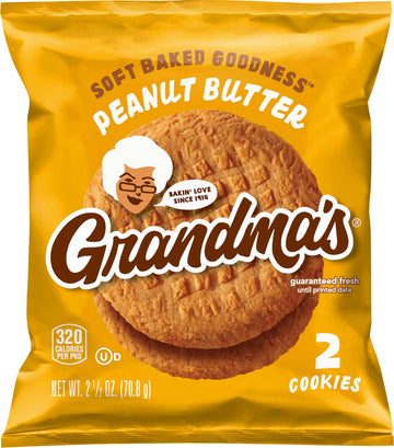 Grandma'S Cookies, Peanut Butter, (Pack Of 12) Bundled By Superdeals, 2.50 Oz Bag, With Mystery Gift