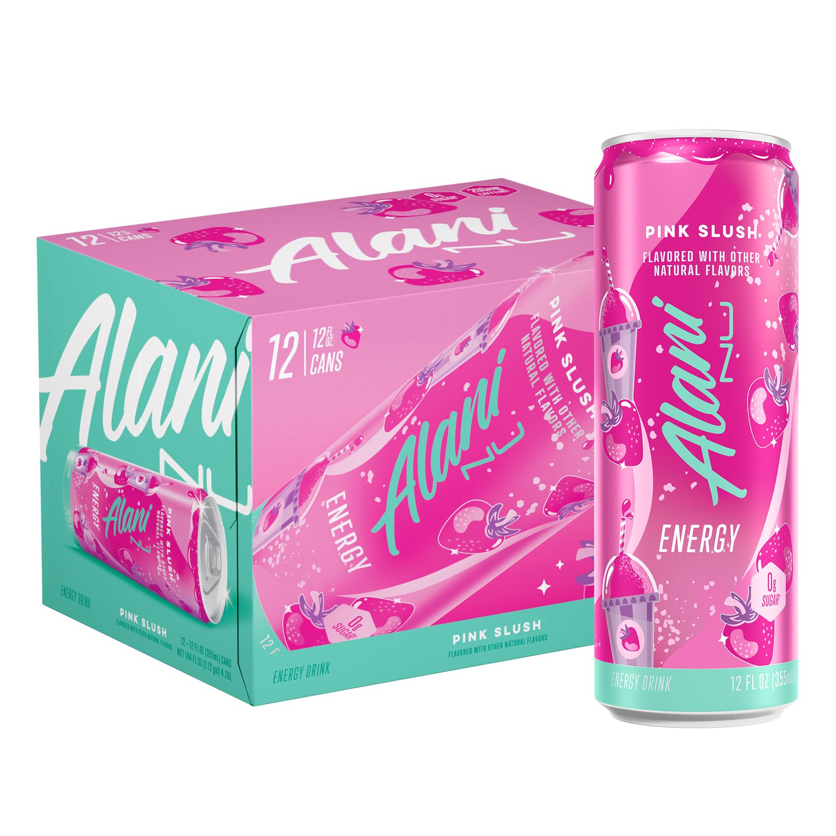 Alani Nu Energy Drinks, Sugar Free, 200mg Caffeine, 12 Fl Oz Cans, 12 Pack