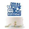 Embhhor Bruh It's My 16th Birthday Cake Topper, Bro I'm 16, Teen Boys Happy 16 Birthday Party Cake Decorations Favor, Blue Glitt