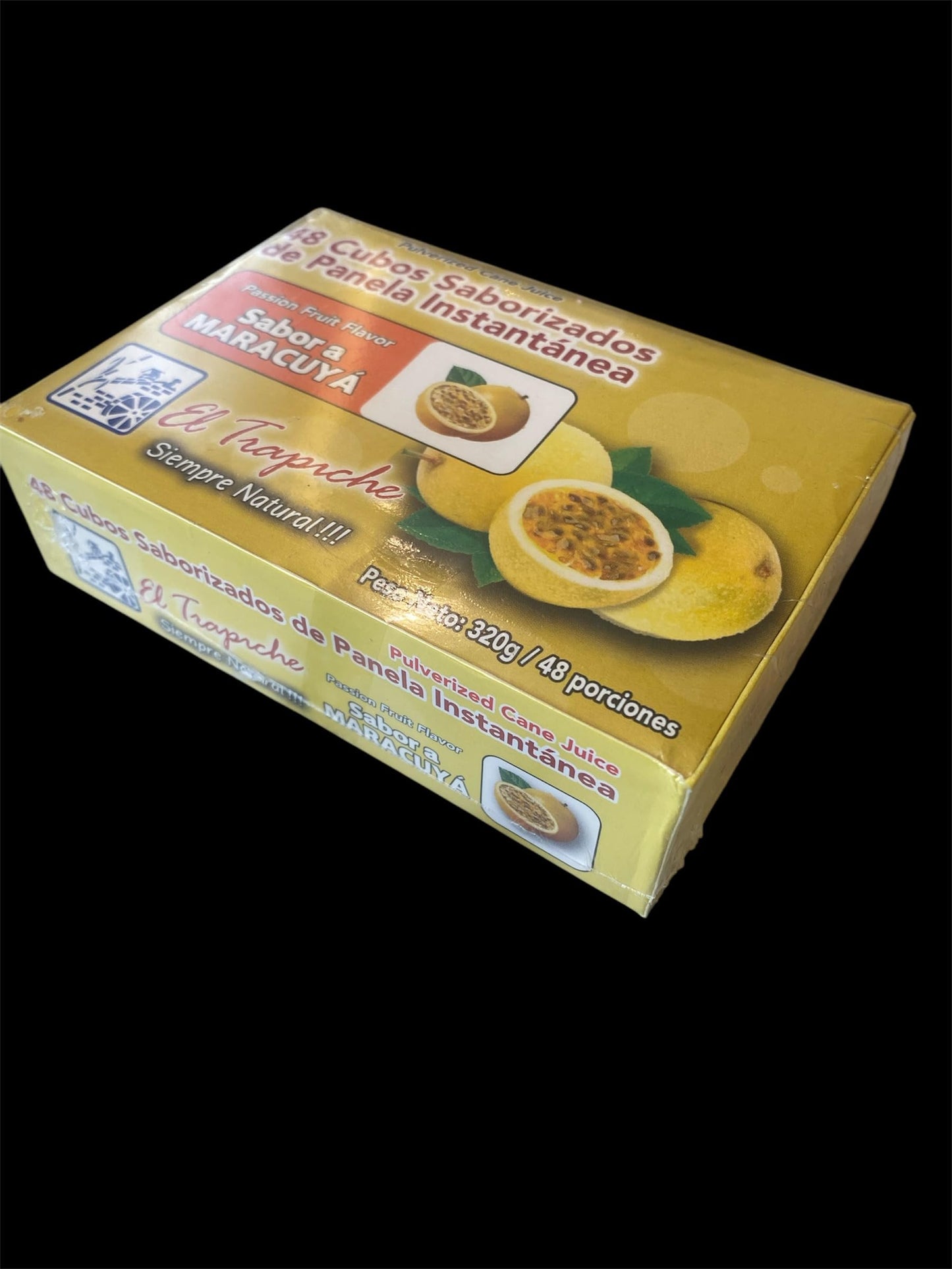 PANELA en cubos Instant  nea saborizada 48 cubos peso neto 320g para tomar en forma de TE, importada de Colombia (Maracuya - Pas
