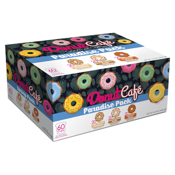 Donut Cafe Paradise Pack (Choc Macadamia, Coconut Carvan, Cinchurro) 60Ct Single Cup