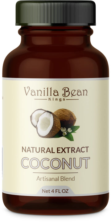 Natural Coconut Extract For Baking And Flavoring - 4 Oz - Premium Quality Natural Flavors For Baked Goods, Desserts, & Cooking