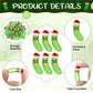 Roundfunny 30 Sets Emotional Support Gifts Bulk Cute Resin Luminous Pickle Taco With Inspirational Card Organza Bag For Coworker