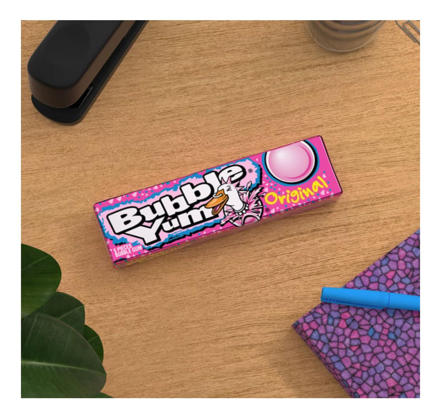Bubble Yum Bubble Gum Variety Pack - 6 Count (3 Packs of Original & Cotton Candy), Pink