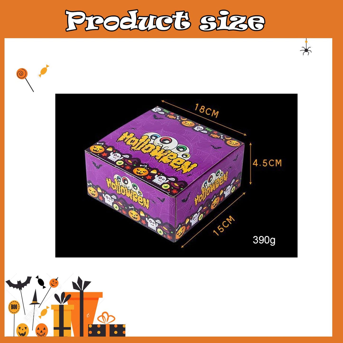 Kwolykim Gummy Pumpkin Candy, Small Size 3D Pumpkin Design Gummies Candy With Filling For Trick Or Treat Individually Wrapped Perfect For Halloween Parties Gift 30Pcs