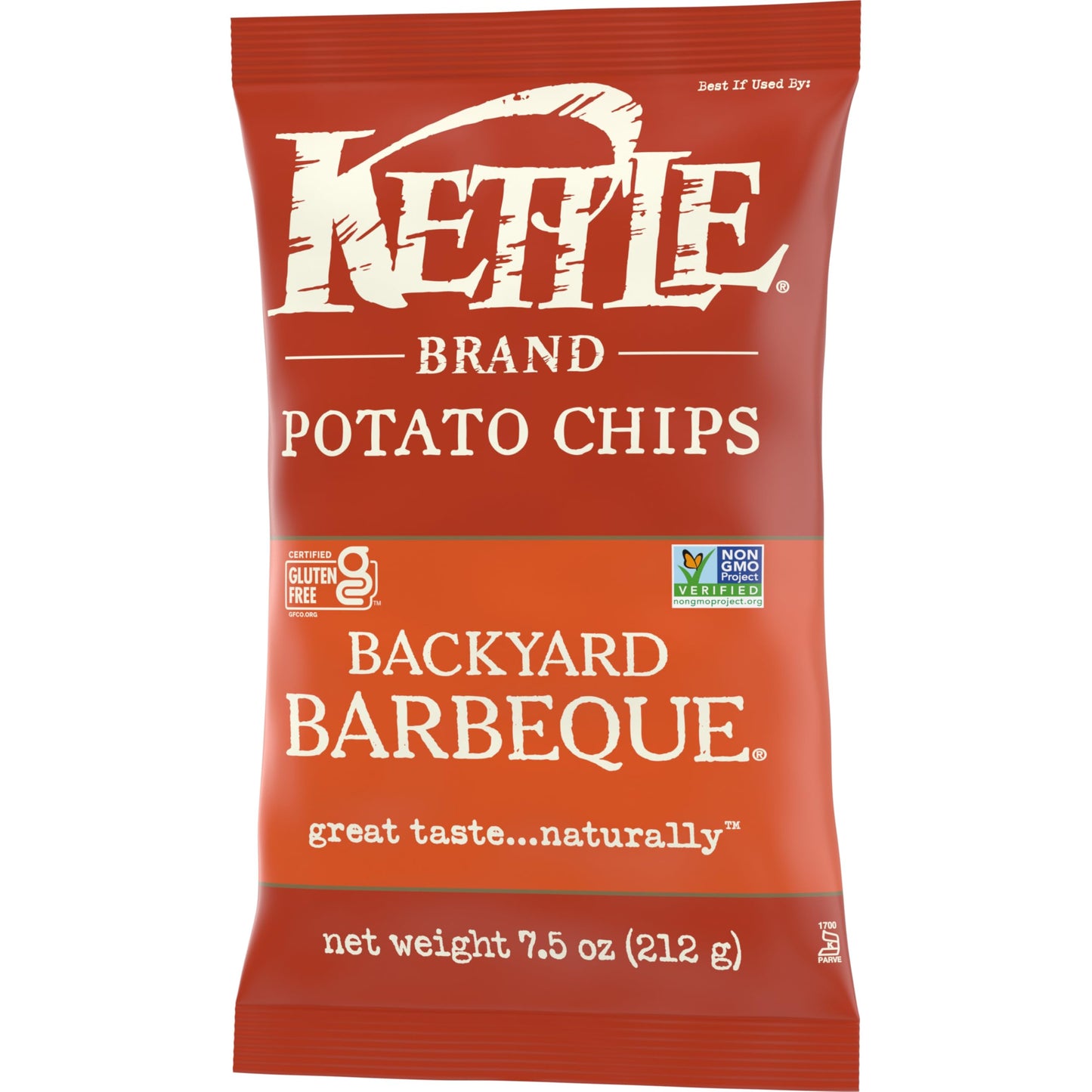 Kettle Brand Backyard Barbeque Kettle Potato Chips, Gluten-Free, Non-Gmo, 7.5 Oz Bag