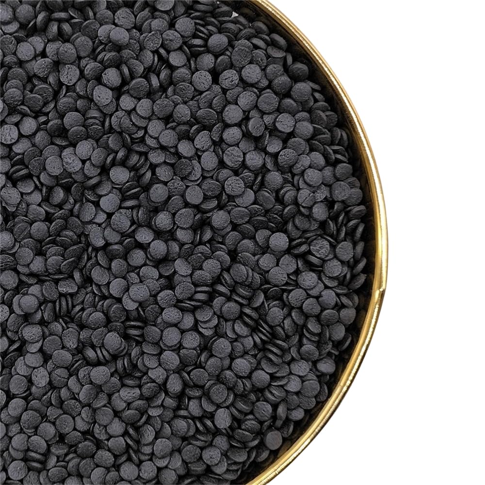 NIPEOR Rainbow Sprinkles Black Confetti Sprinkles 3.53oz/100g Edible Sprinkle Topping Confetti Sprinkles, Round Sprinkles for Ca