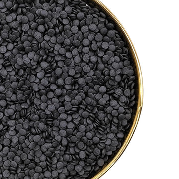 NIPEOR Rainbow Sprinkles Black Confetti Sprinkles 3.53oz/100g Edible Sprinkle Topping Confetti Sprinkles, Round Sprinkles for Ca
