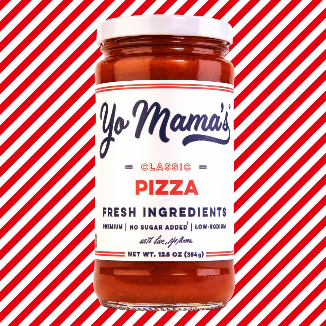 Yo Mama'S Foods Keto Classic Pizza Sauce - Pack Of (4) - No Sugar Added, Low Carb, Vegan, Gluten Free, Paleo Friendly, And Made