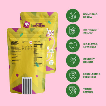 Star Candies Freeze Dried Sicilian Pistachio Ice Cream | No Melting Freeze Dried Candy | Crunchy & Delicious Camping Food | Prem