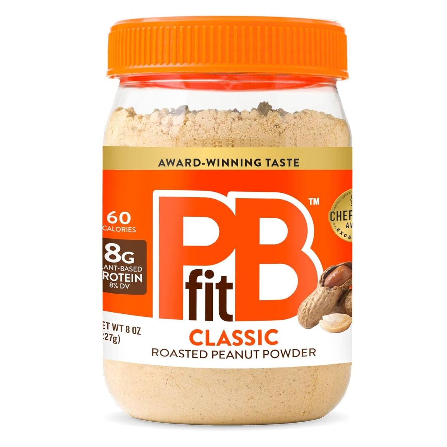 PBfit All-Natural Peanut Butter Powder, Powdered Peanut Spread From Real Roasted Pressed Peanuts, 8g of Protein 8% DV, 8 Ounce