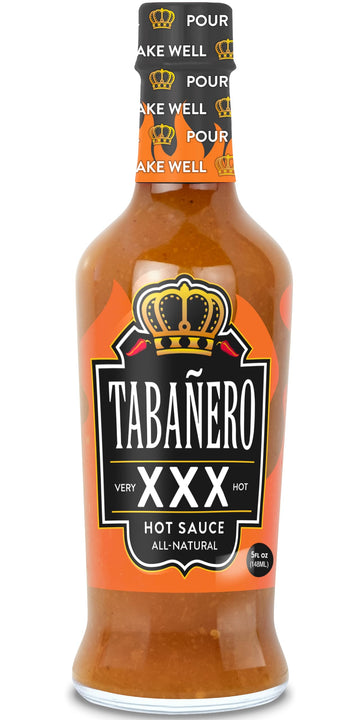 Tabanero Gourmet Hot Sauce, All Natural, Gluten Free, Vegan, Very Hot, 5 oz Bottle