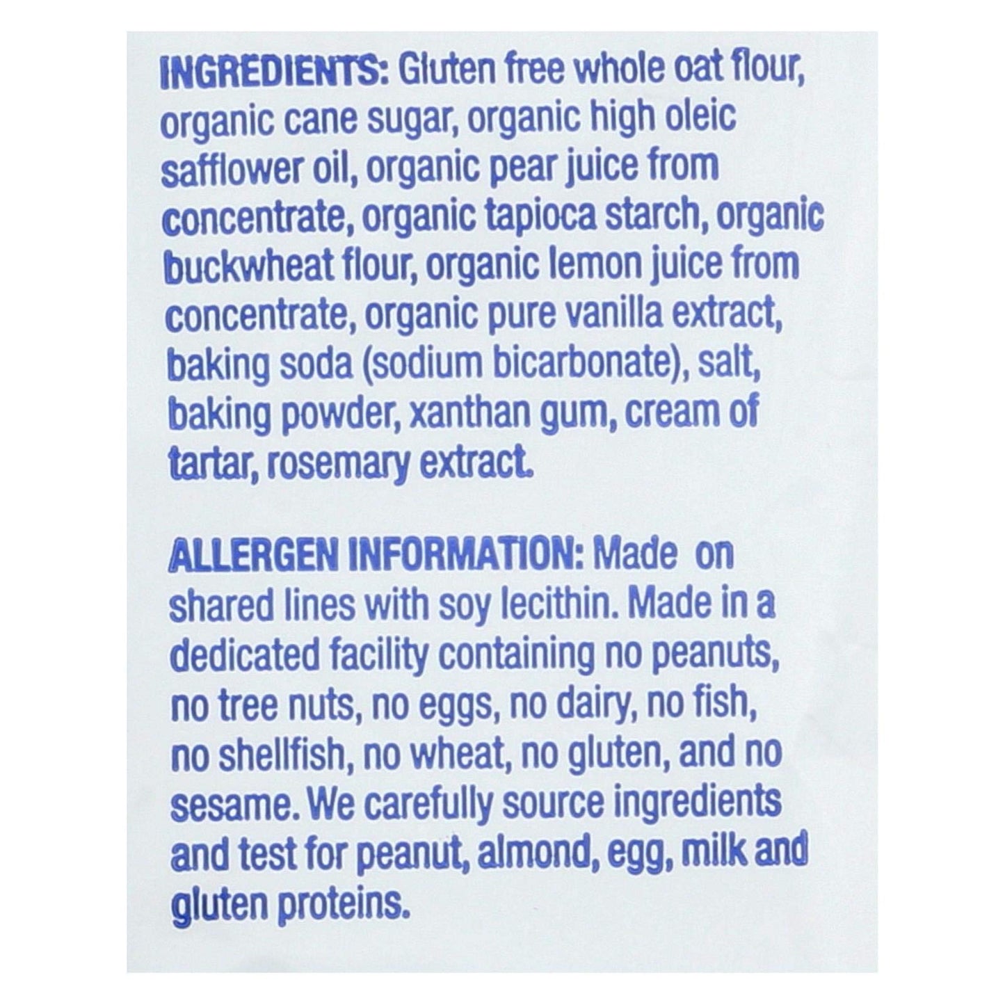Home Free Organic Gluten Free Vanilla Mini Cookies, 1.1 Ounce - 10 per case.