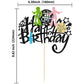 Gyufise 1Pcs Rock Happy Birthday Cake Topper Glitter Music Disco Ball Cake Pick 70'S Disco Dancing Rock Cake Decoration For Rock