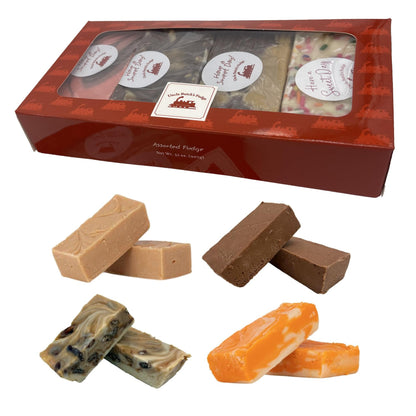 Uncle Butchs Fudge Gift Box - 4-Piece Custom Flavors Sampler Made with Real Butter - Handcrafted Fudge Candy - Choose from 70+ C