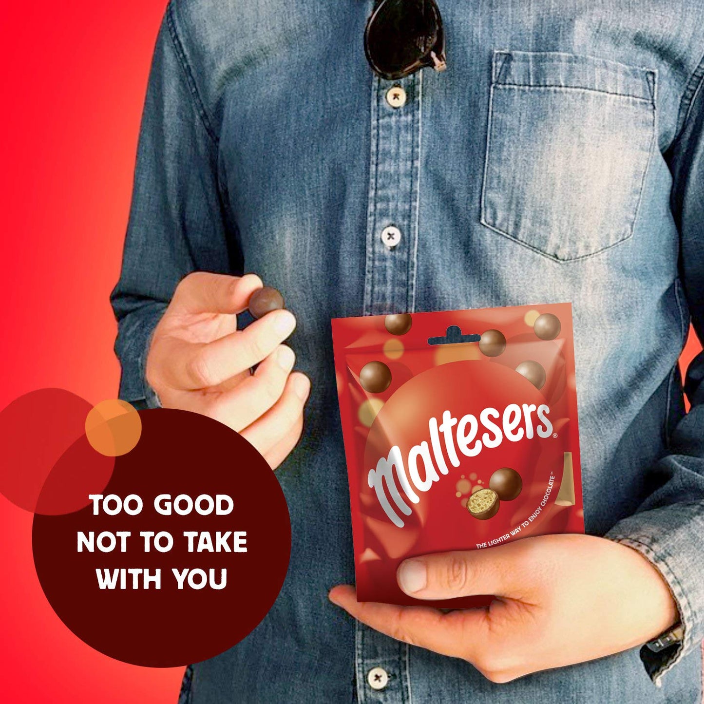 Maltesers Chocolate Pouch, 102 g, Model 361838, 37 mm Size