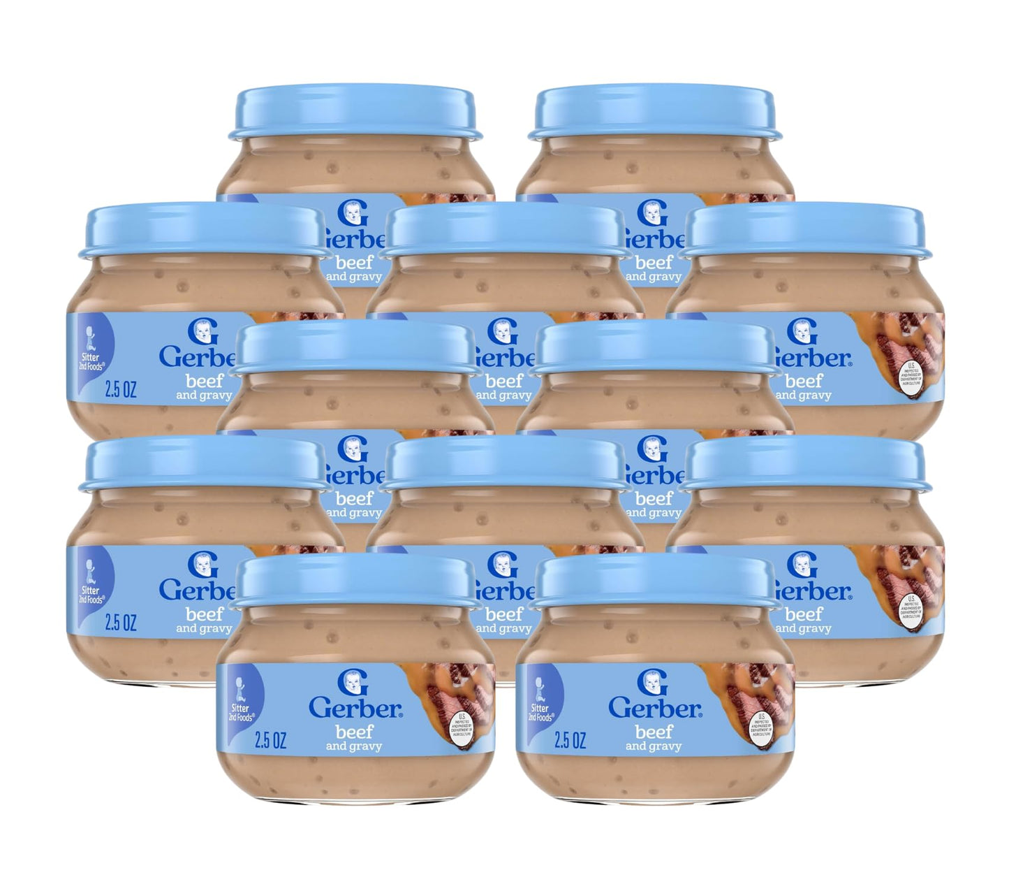 Gerber Mealtime For Baby 2Nd Foods Baby Food Jar (2.5 Ounce (Pack Of 12), Beef)