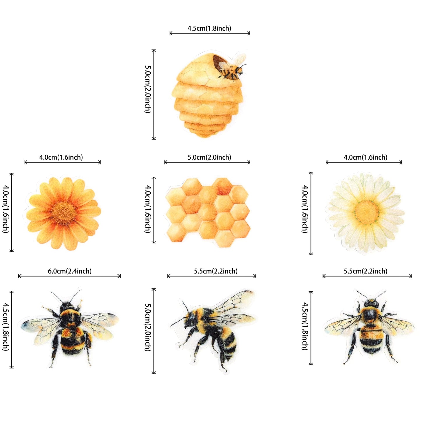63 Pcs Edible Bumble Bee Cupcake Toppers Honey Bee Daisy Cupcake Picks Edible Sunflower Oh Babee Cupcake Decorations For Bee The