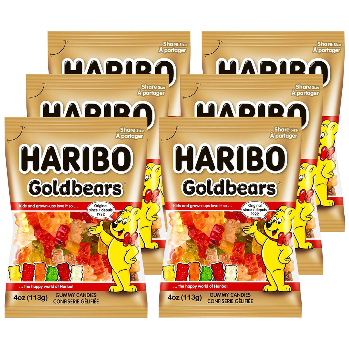 Goldbears Gummy Candy Sharing Size For Kids And Family Indulgement - Original Gummy Bears Bulk Candy Pineapple, Strawberry, Lemo