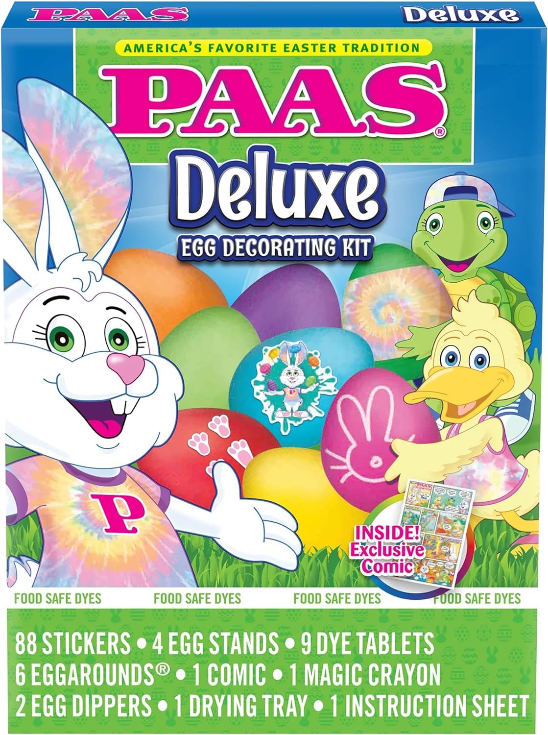 PAAS Deluxe Easter Egg Decorating Kit - 111 Piece Set, Americas Favorite Easter Tradition