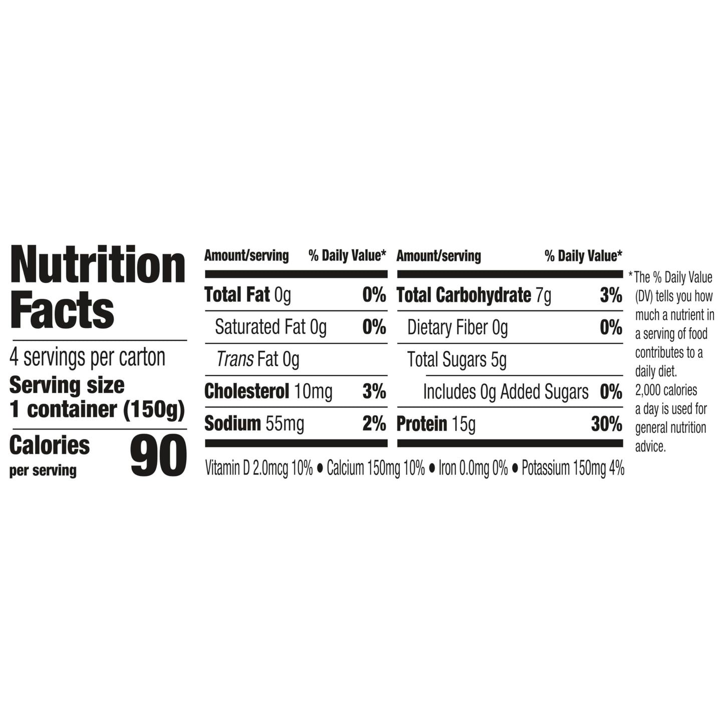 Oikos Triple Zero Vanilla Nonfat Greek Yogurt Pack, 0% Fat, 0g Added Sugar and 0 Artificial Sweeteners, Just Delicious High Prot