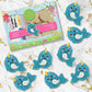 Narwhal Designer Cookie Kit - Decorate 8 Narwhal-Shaped Sugar Cookies With Edible Glitter & Accessories - Nut-Free, Dairy-Free,