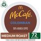 McCafe Colombian Single Serve Coffee K-Cup Pods, Medium Roast, 72 Count, Model 5000358116