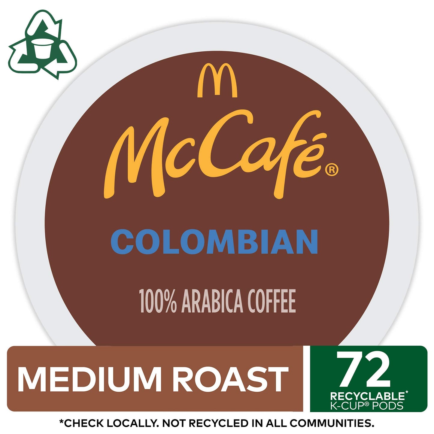 McCafe Colombian Single Serve Coffee K-Cup Pods, Medium Roast, 72 Count, Model 5000358116