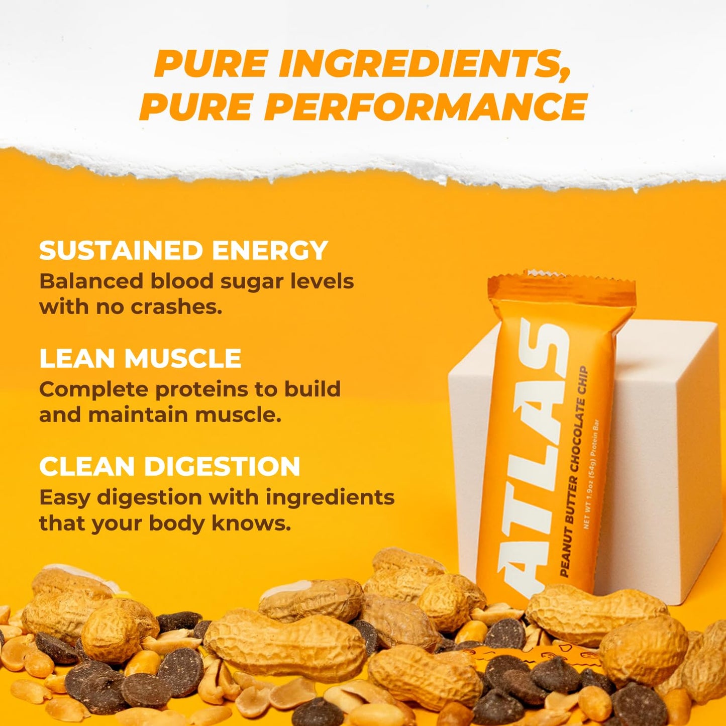 Atlas Bar - 20g Protein, 1g Sugar, 0g Seed Oils, 0g Sugar Alcohols (Variety Pack, 12 Count) (12 Count, Variety)