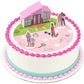 Decoset Barbie Dreamhouse Adventures Cake Topper, 4 Piece Cake Decoration With Barbie, Barbie Dreamhouse, And Friends, For Birth