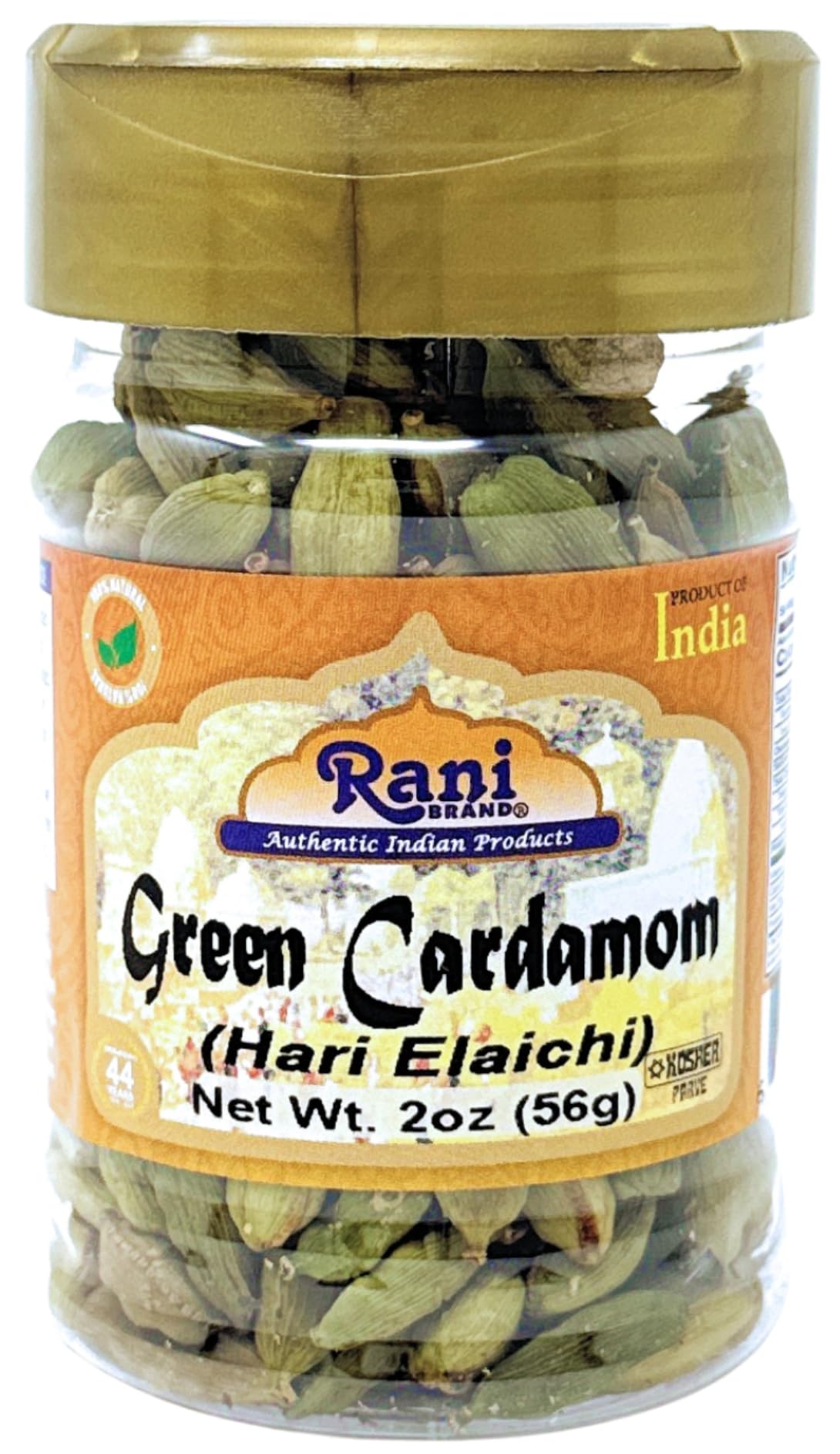 Rani Green Cardamom Pods Spice (Hari Elachi) 2Oz (56G) Pet Jar ~ All Natural | Vegan | Gluten Friendly | Non-Gmo | Product Of In