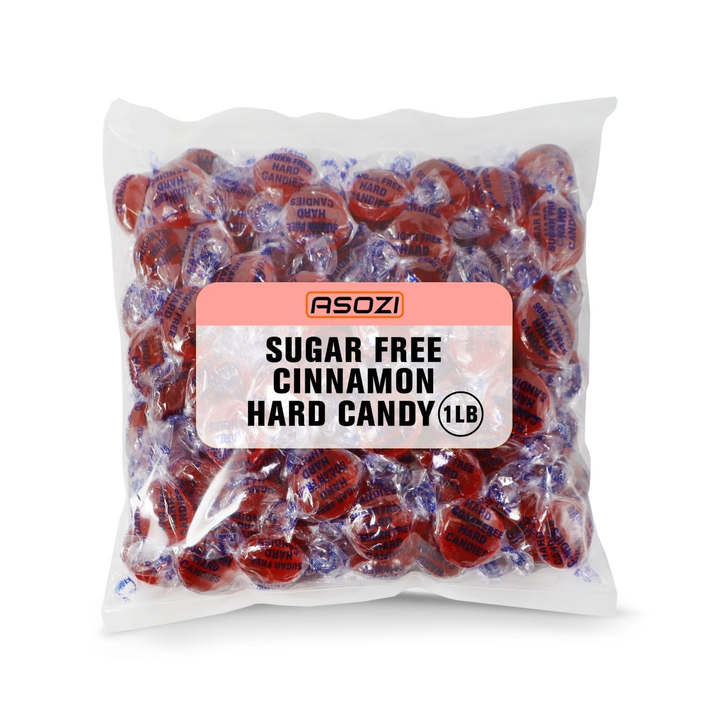 Arcor Sugar Free Cinnamon Hard Candy- 1lb Bulk Sugar Free Hard Candy, Cinnamon Discs Individually Wrapped Keto And Diabetic Frie