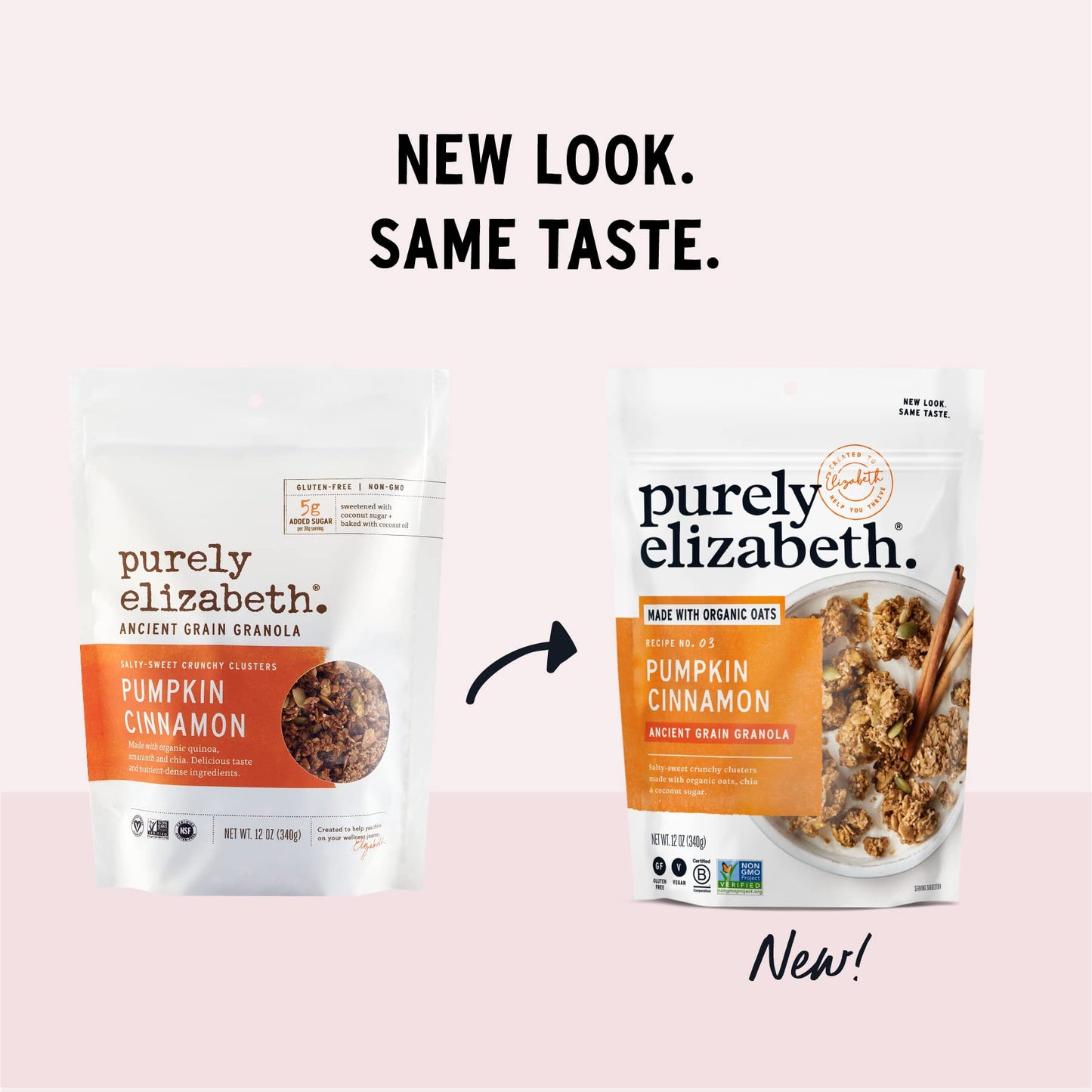 Purely Elizabeth Ancient Grain Granola - Gluten-Free, Vegan & Non-Gmo | Certified Organic | Baked With Coconut Oil | Pumpkin Cin