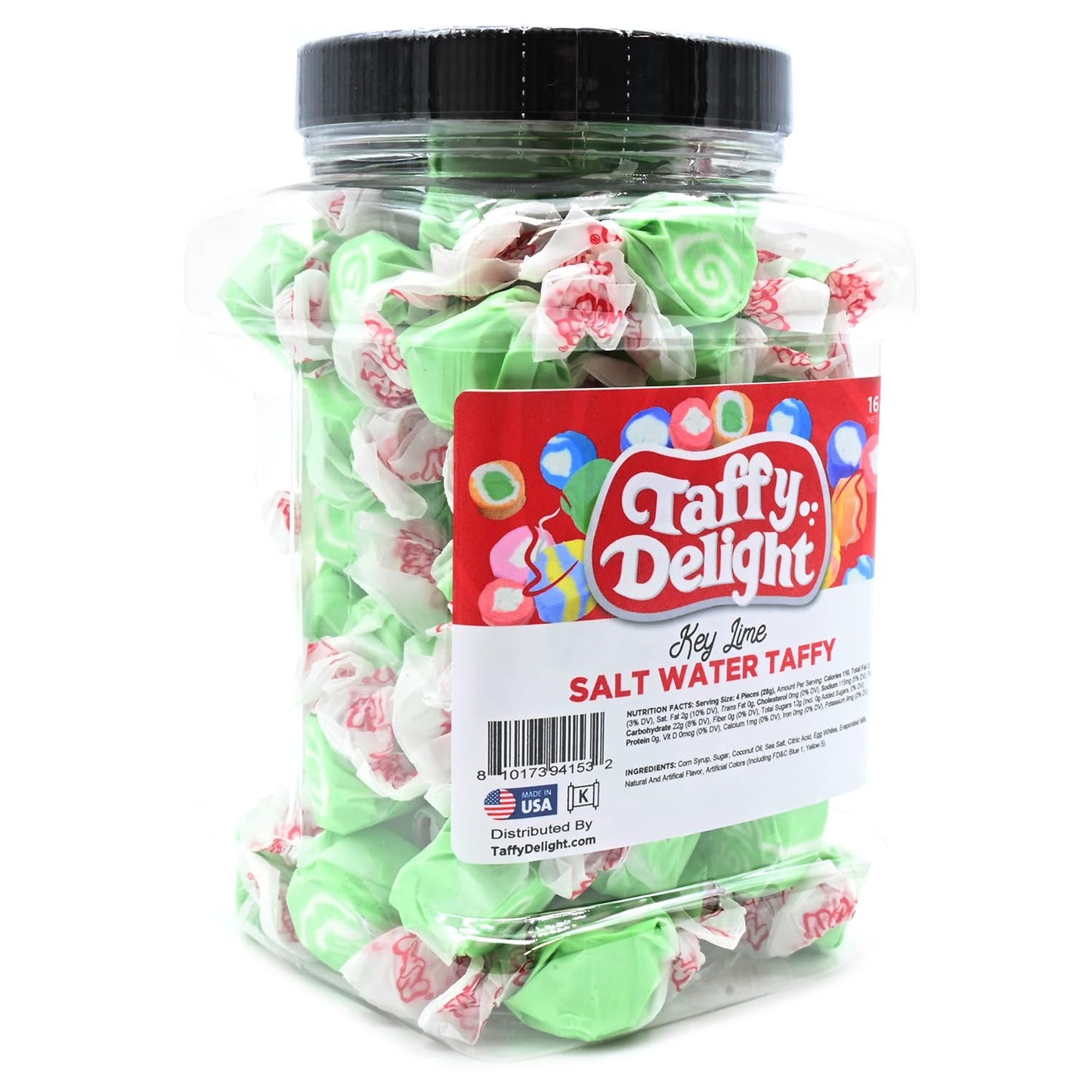 Taffy Delight Salt Water Taffy (16Oz, Key Lime)