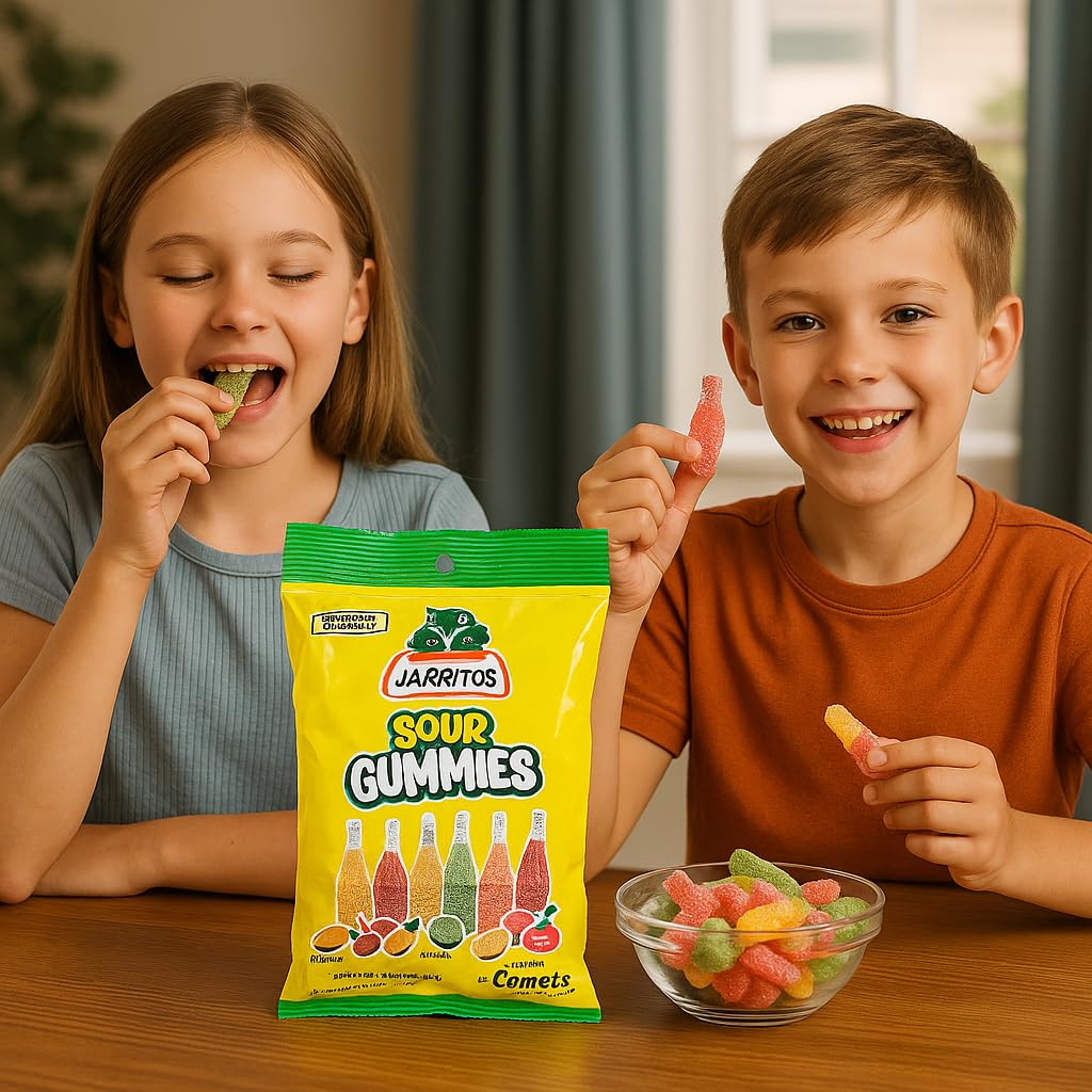 Generic Canels Jarritos Gummies Candy - Vegan Soft & Chewy Soda Bottles - Tamarind, Pineapple, Mango, Lime & Fruit Punch - 8 oz Bag
